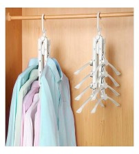 8 in 1 Pant Hanger Space Saving Closet Storage Organizer Wardrobe Slack Hangers Non Slip Heavy Duty Closet